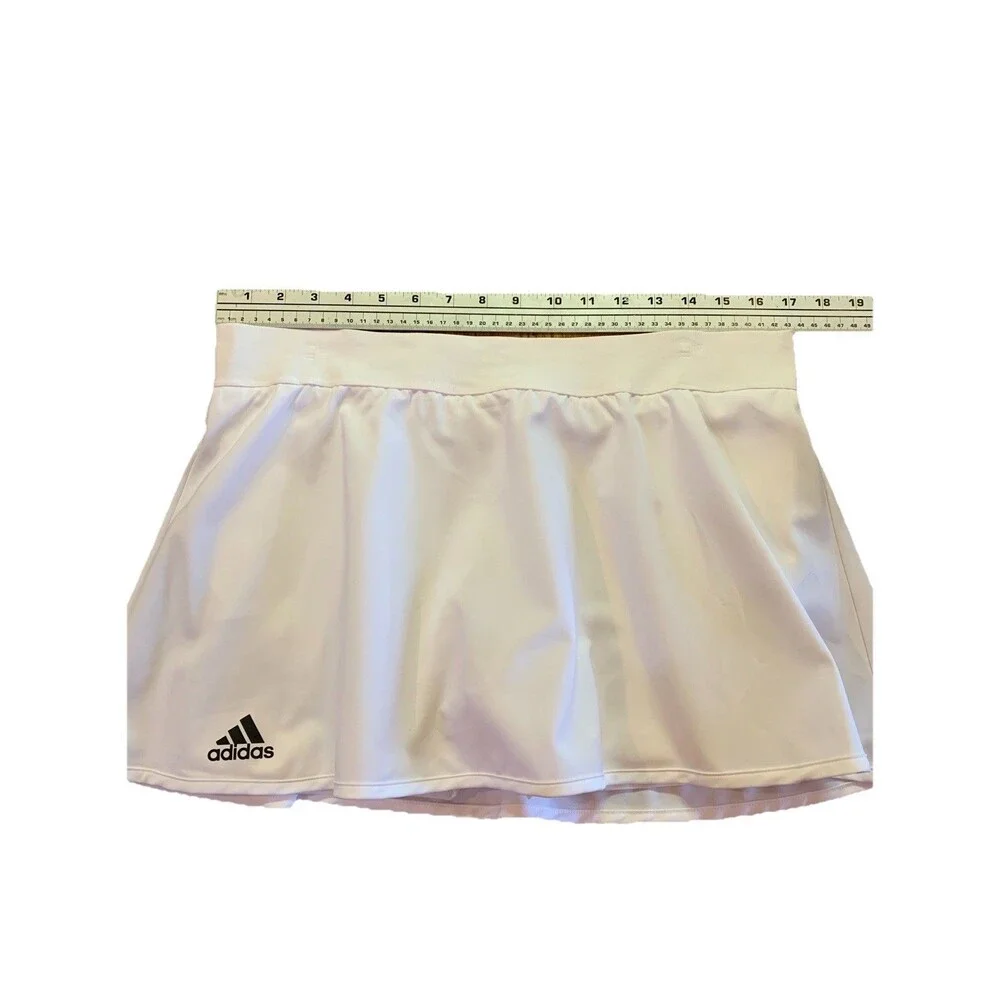 Adidas Tennis Skirt Skort Pickleball White Sz Large Climalite Athletic